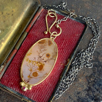 Dendritic Agate Pendant with Ruby